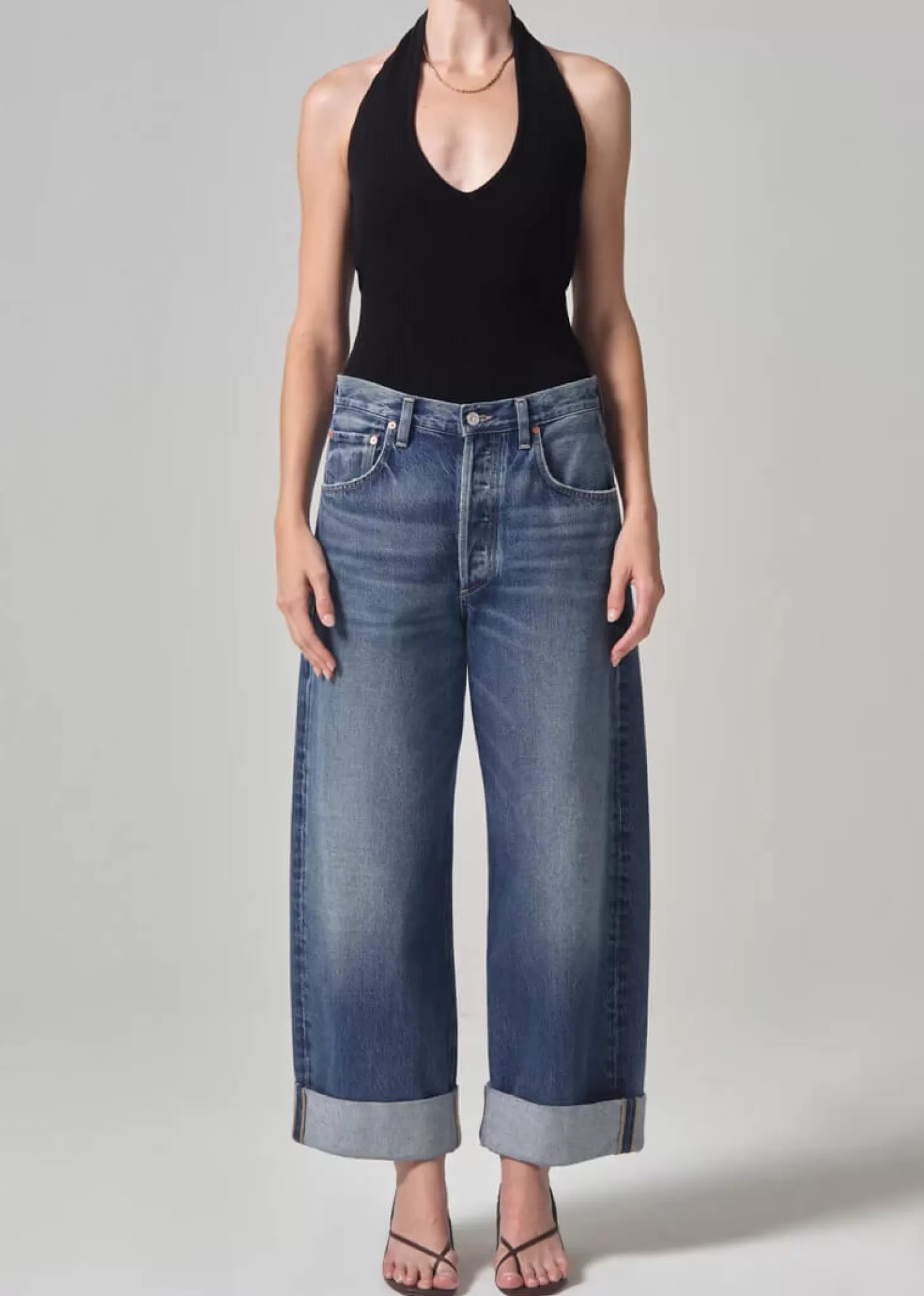 Denim<CITIZENS OF HUMANITY AYLA BAGGY CUFFED CROP JEAN Brielle