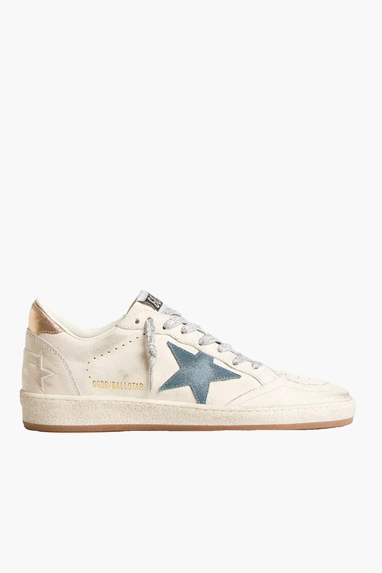 Sneakers<GOLDEN GOOSE BALLSTAR SNEAKER White/SmokeBlue/Peach