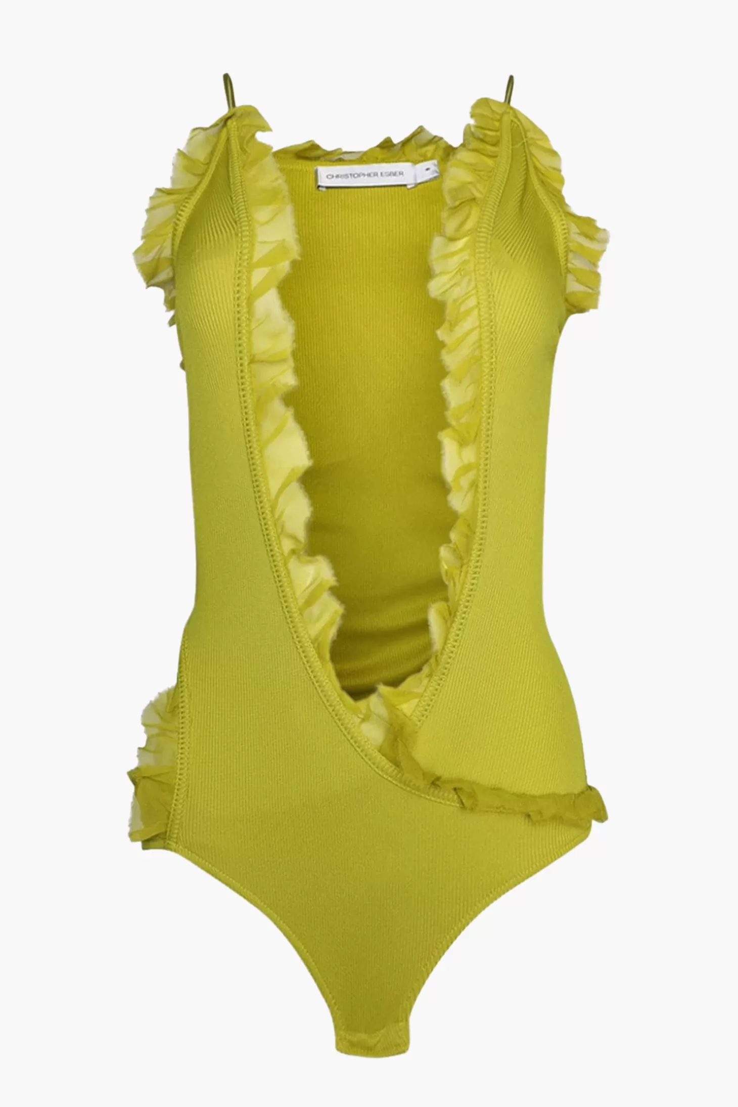 Tops<CHRISTOPHER ESBER CARINA INTERLINKED BODYSUIT Limeade