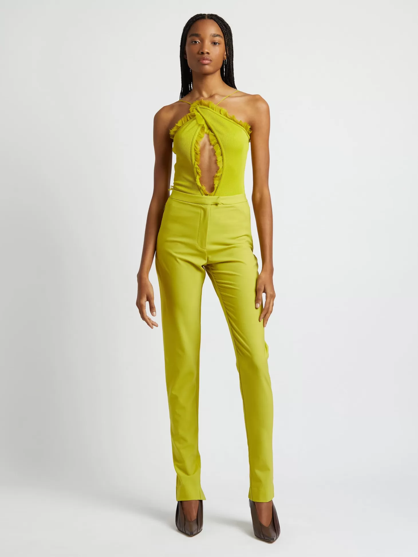 Tops<CHRISTOPHER ESBER CARINA INTERLINKED BODYSUIT Limeade