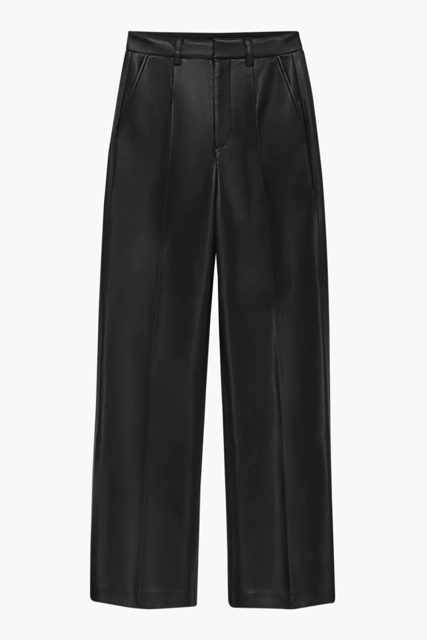 Pants<ANINE BING CARMEN PANT BLACK RECYCLED LEATHER