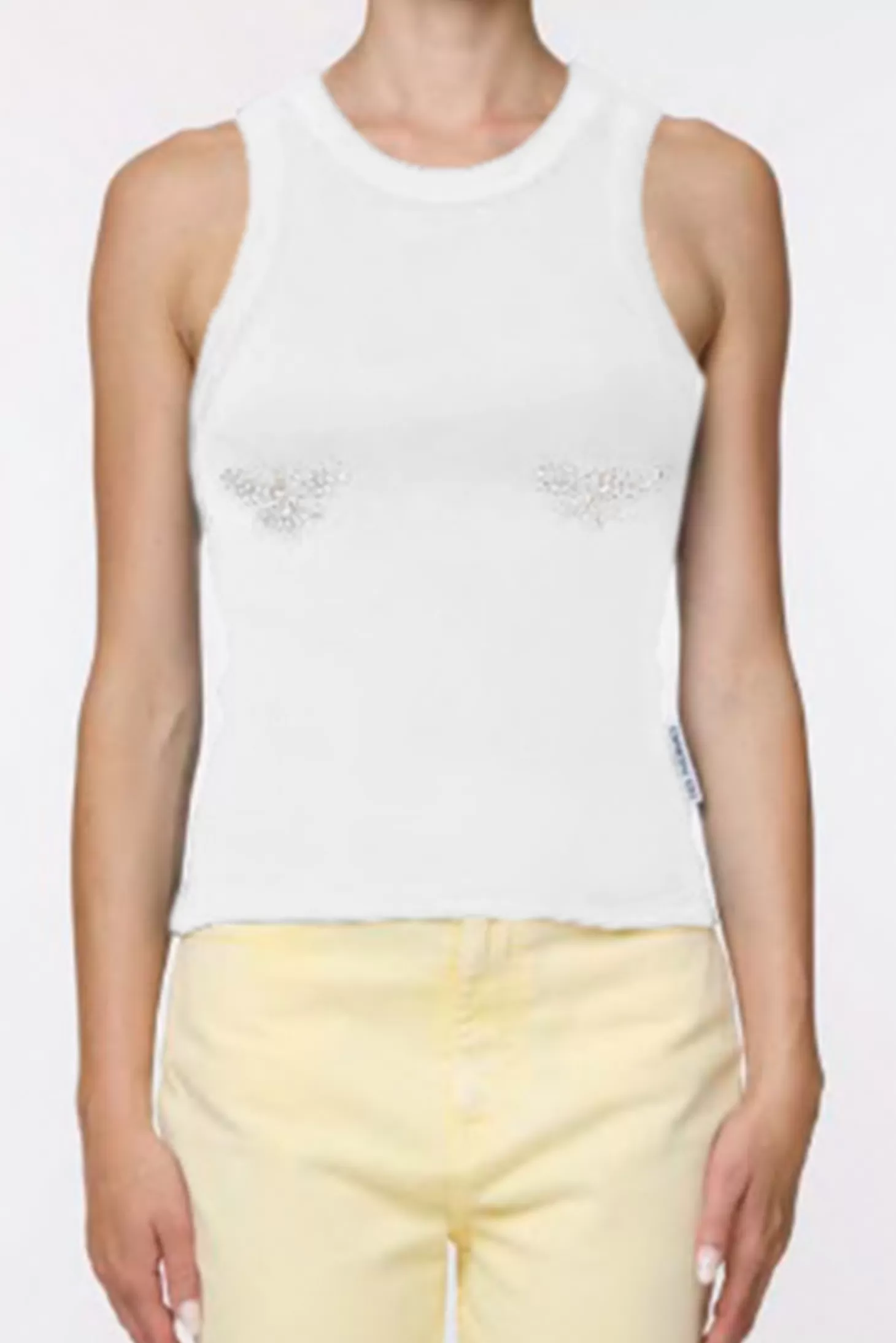 Tops<DES PHEMMES CLASSIC TANK TOP White