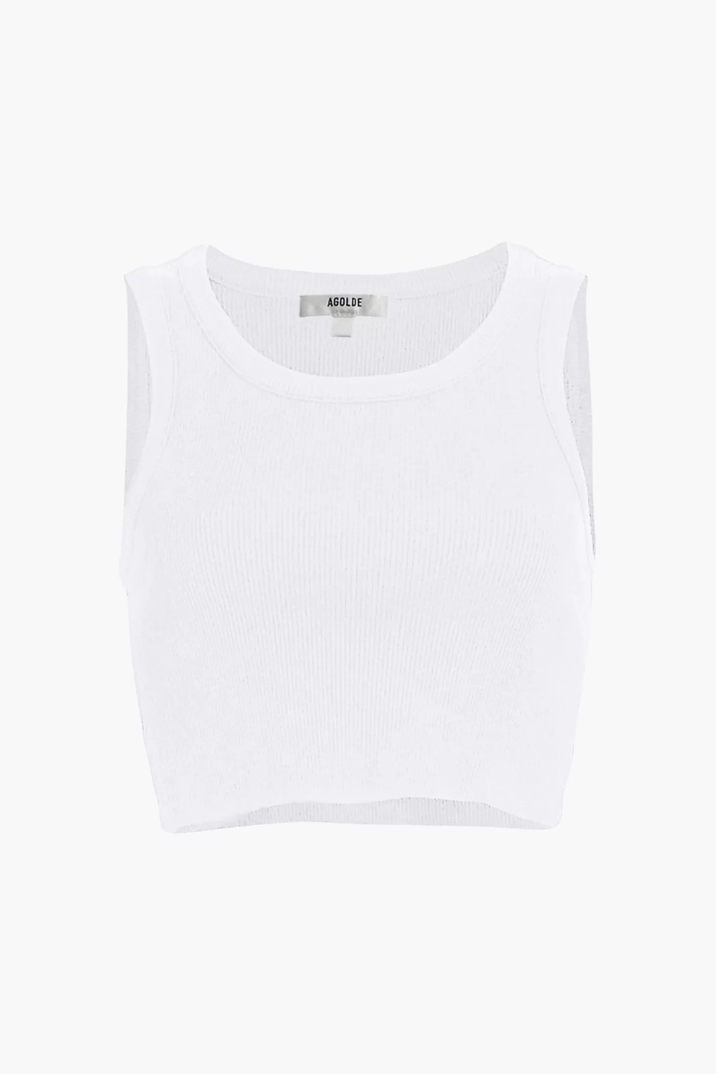 Tops<AGOLDE CROPPED POPPY TANK White