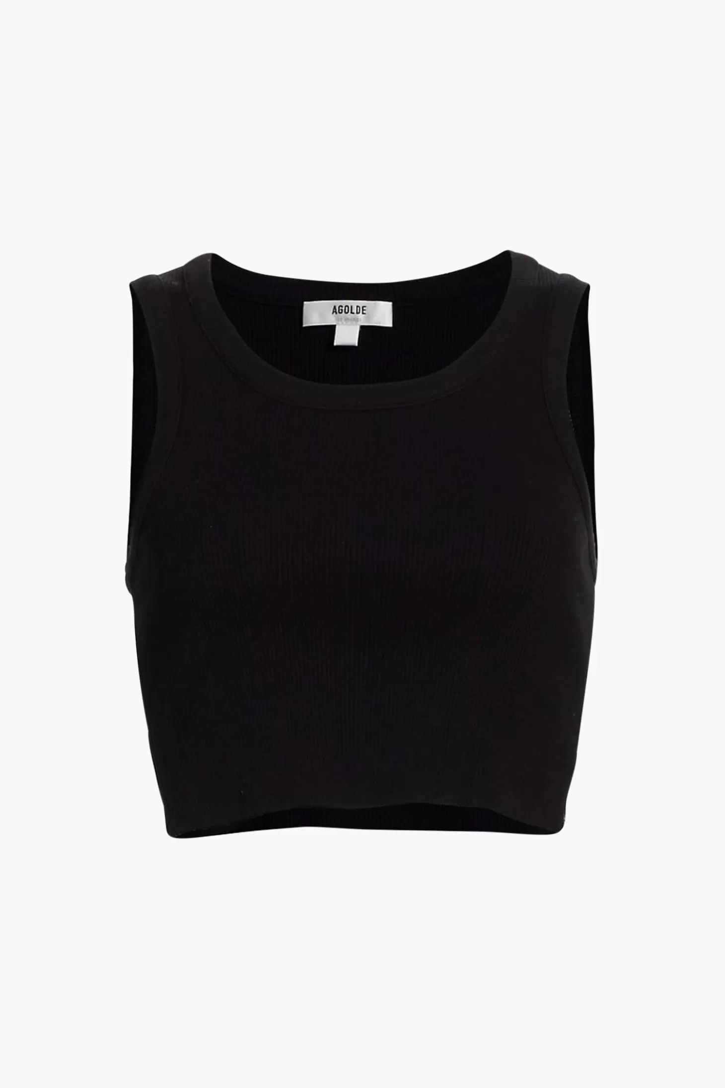 Tops<AGOLDE CROPPED POPPY TANK Black