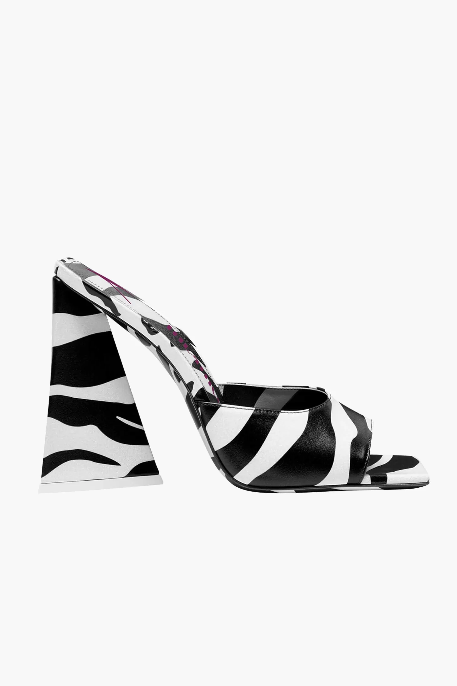 Heels<THE ATTICO DEVON MULE WhiteandBlackZebraprint