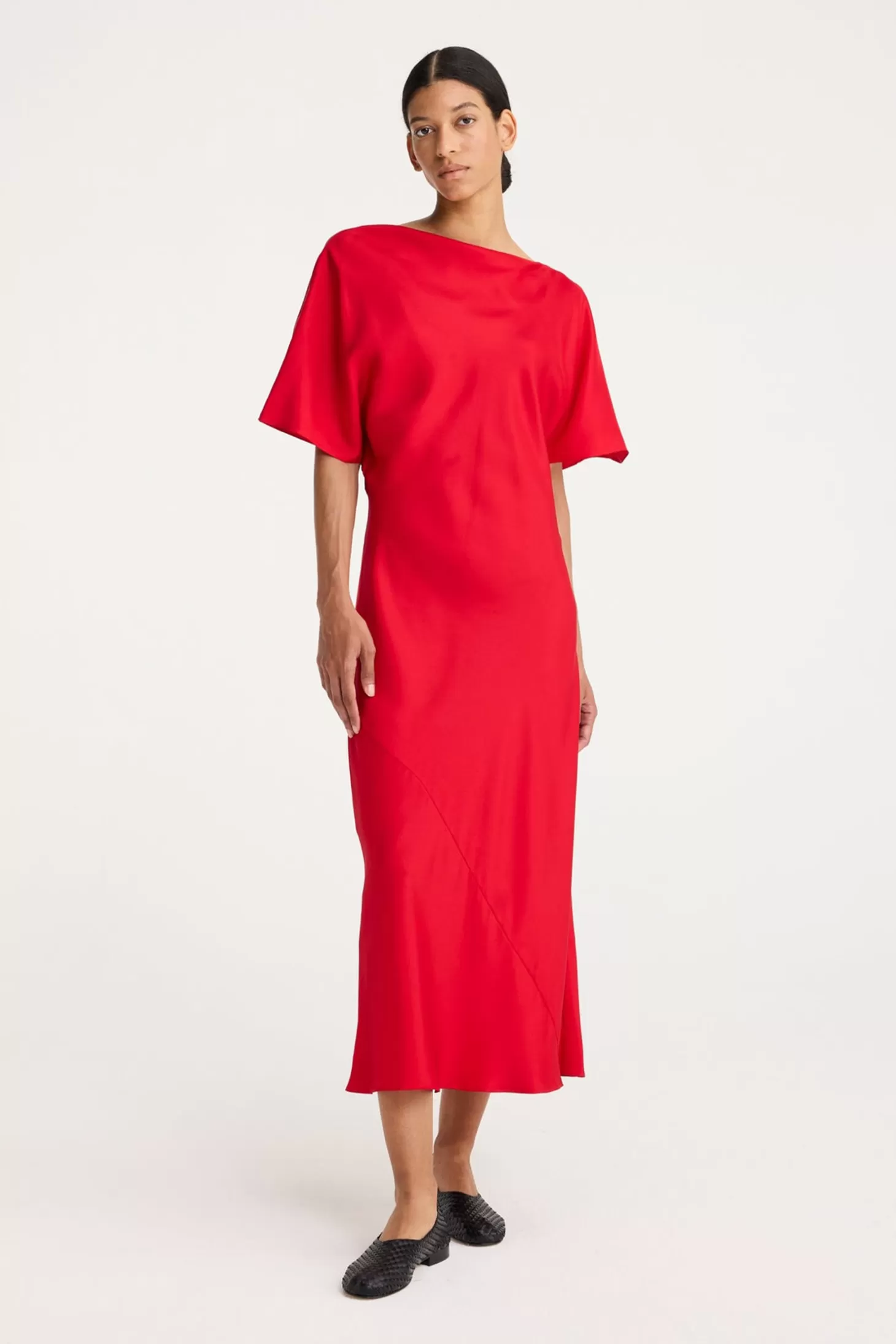 Dresses<RÓHE FLUID SILK DRESS Red