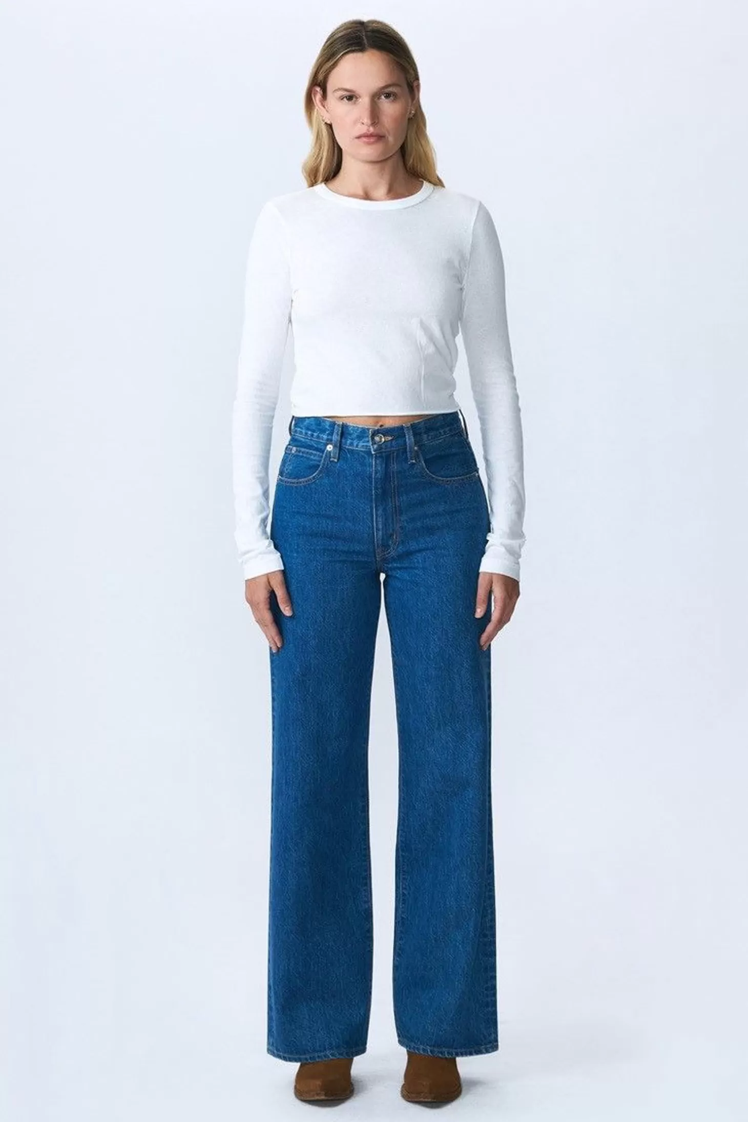 Denim<SLVRLAKE GRACE HIGH RISE WIDE LEG JEAN