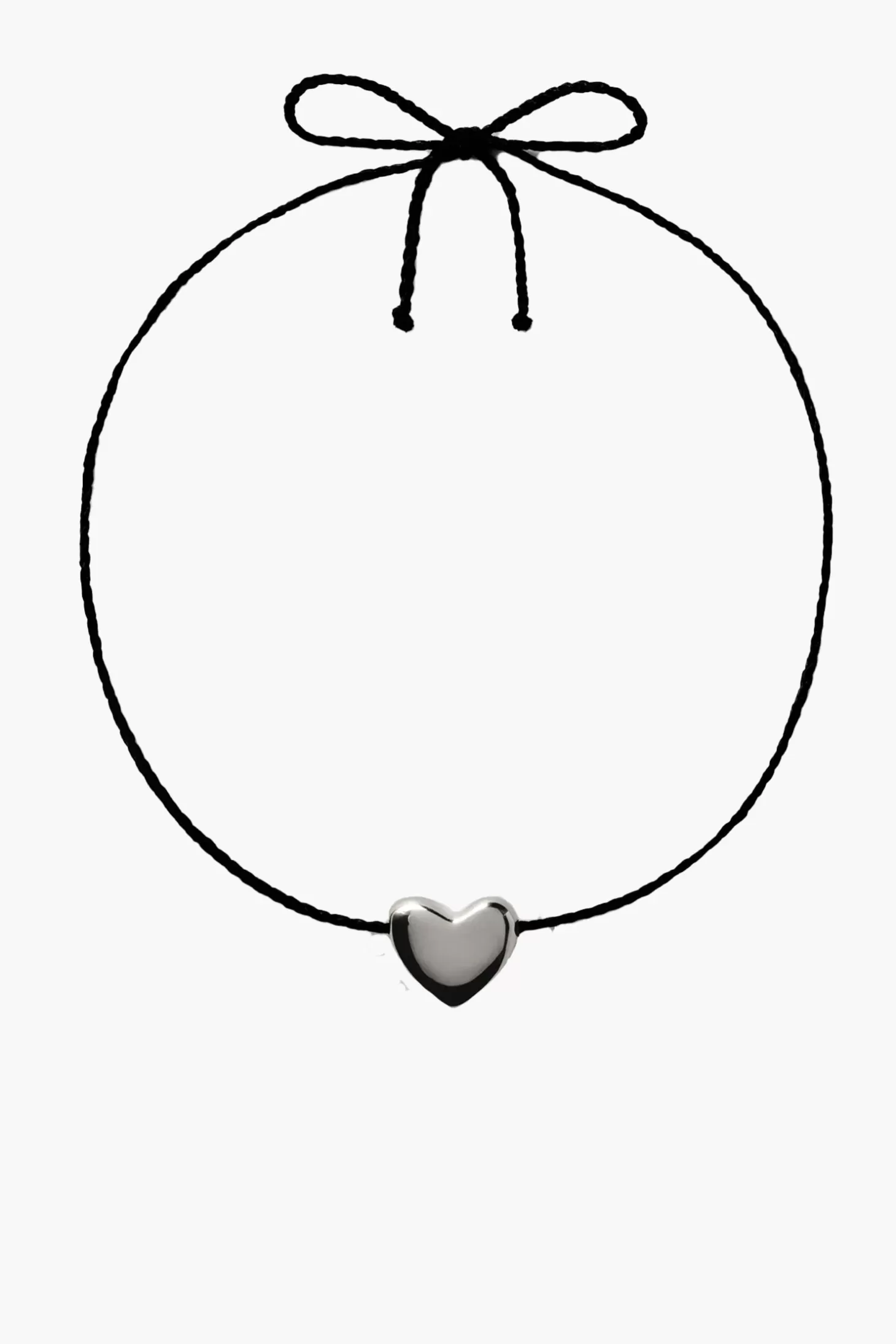 Jewellery<ANNIKA INEZ HEART NECKLACE - SMALL Silver