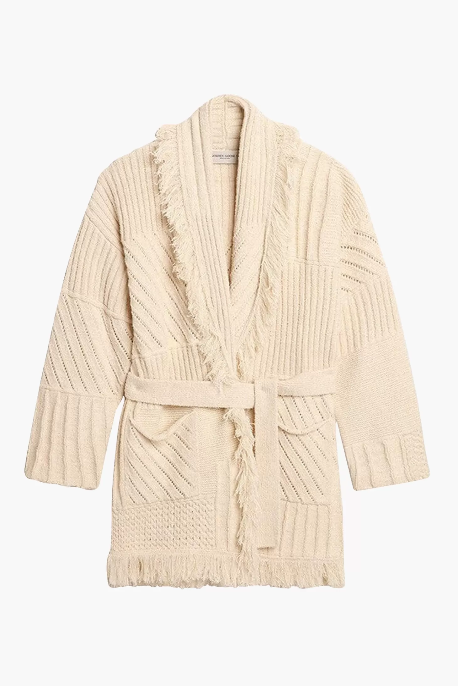 Jackets | Knitwear<GOLDEN GOOSE JOURNEY W'S KNIT BELTED CARDIGAN Papyrus