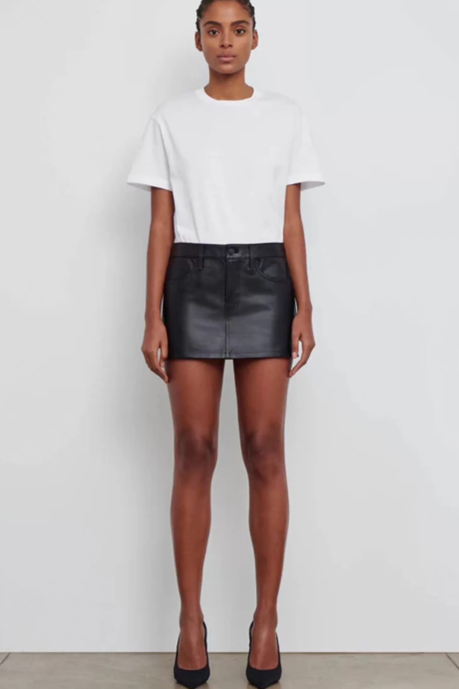 Skirts<WARDROBE.NYC LEATHER MICRO MINI SKIRT Black