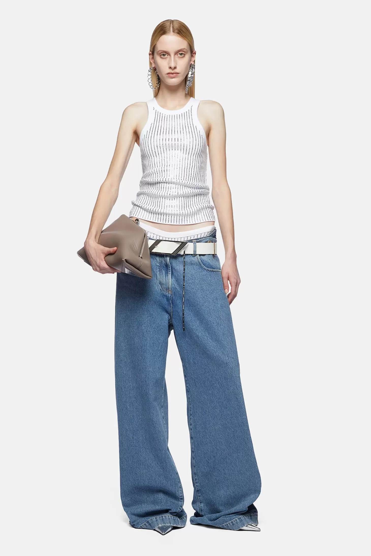 Denim<THE ATTICO LIGHT BLUE LONG PANTS LightBlueDenim