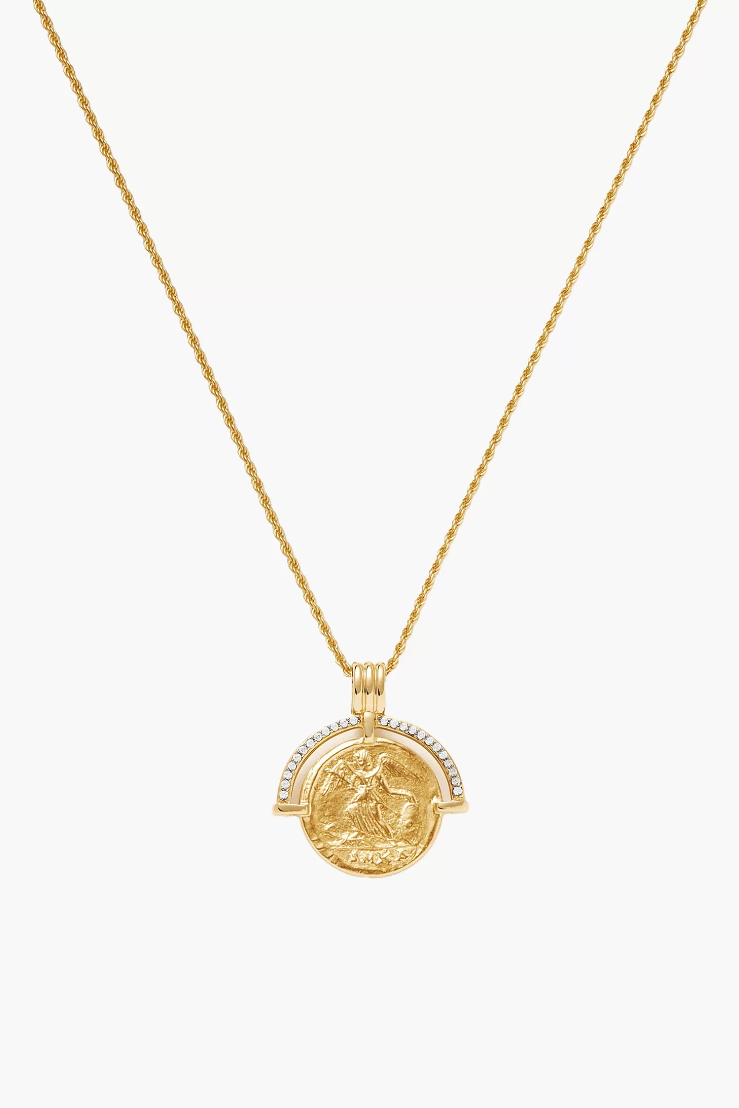 Jewellery<MISSOMA LUCY WILLIAMS ENGRAVABLE FORTUNA ARC COIN PENDANT NECKLACE