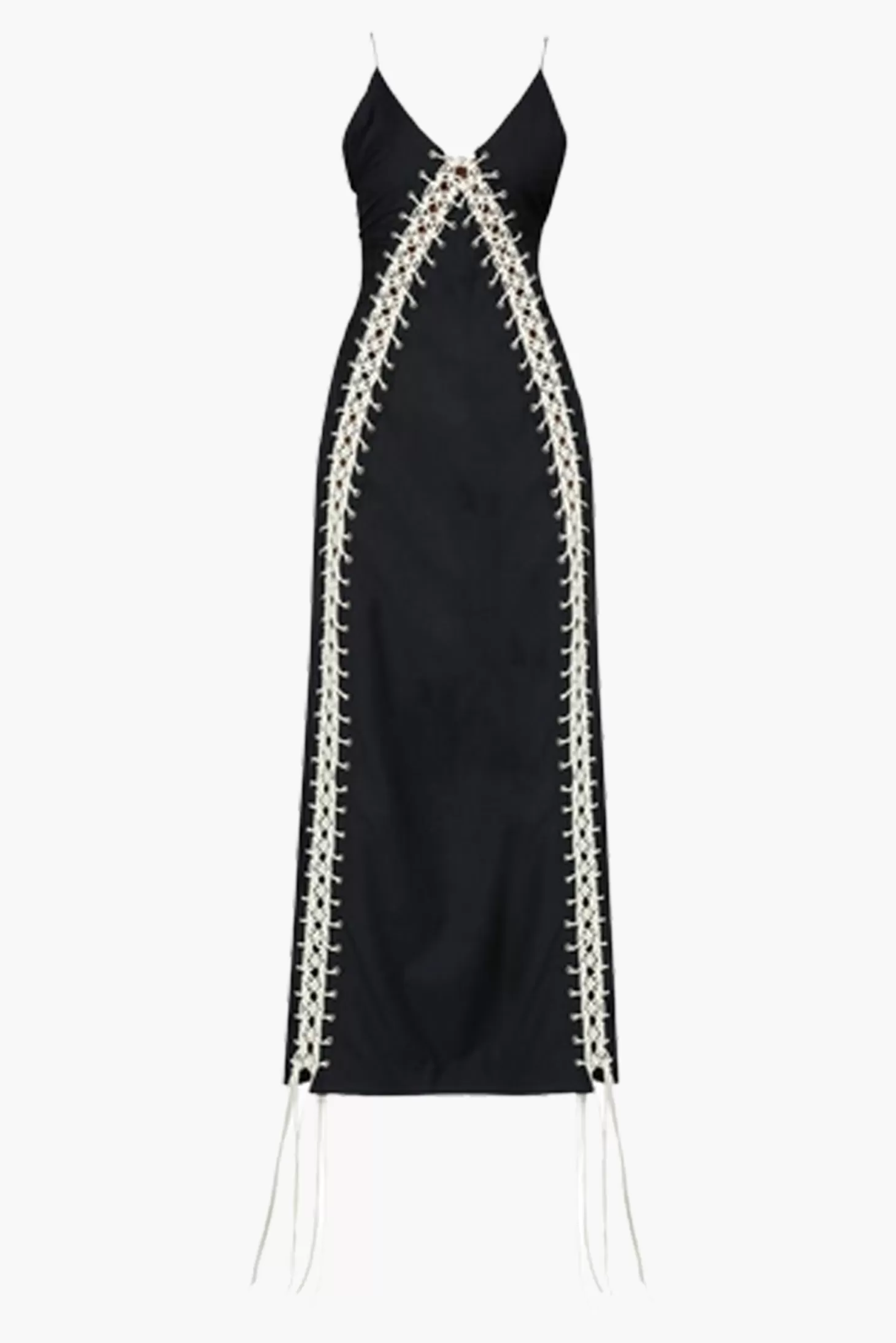 Dresses<WYNN HAMLYN MACRAMÉ MAXI DRESS Black