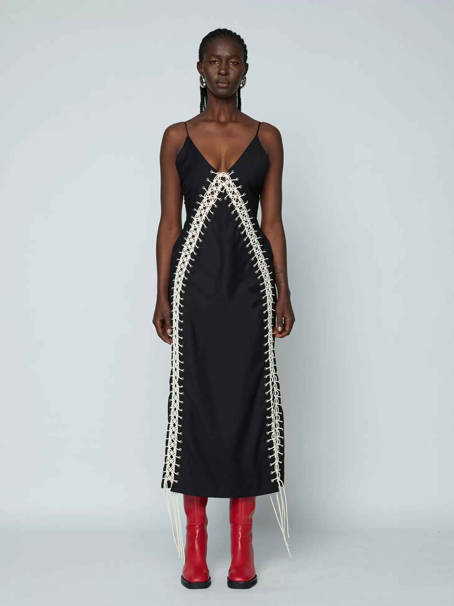 Dresses<WYNN HAMLYN MACRAMÉ MAXI DRESS Black