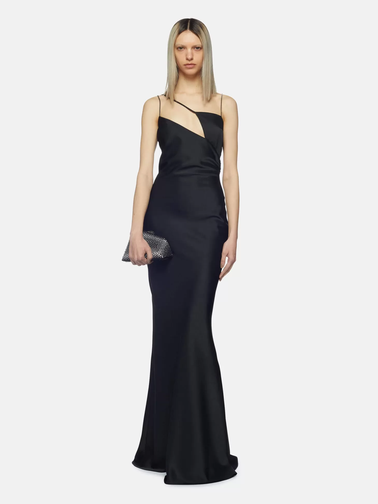 Dresses<THE ATTICO MELVA LONG DRESS Black