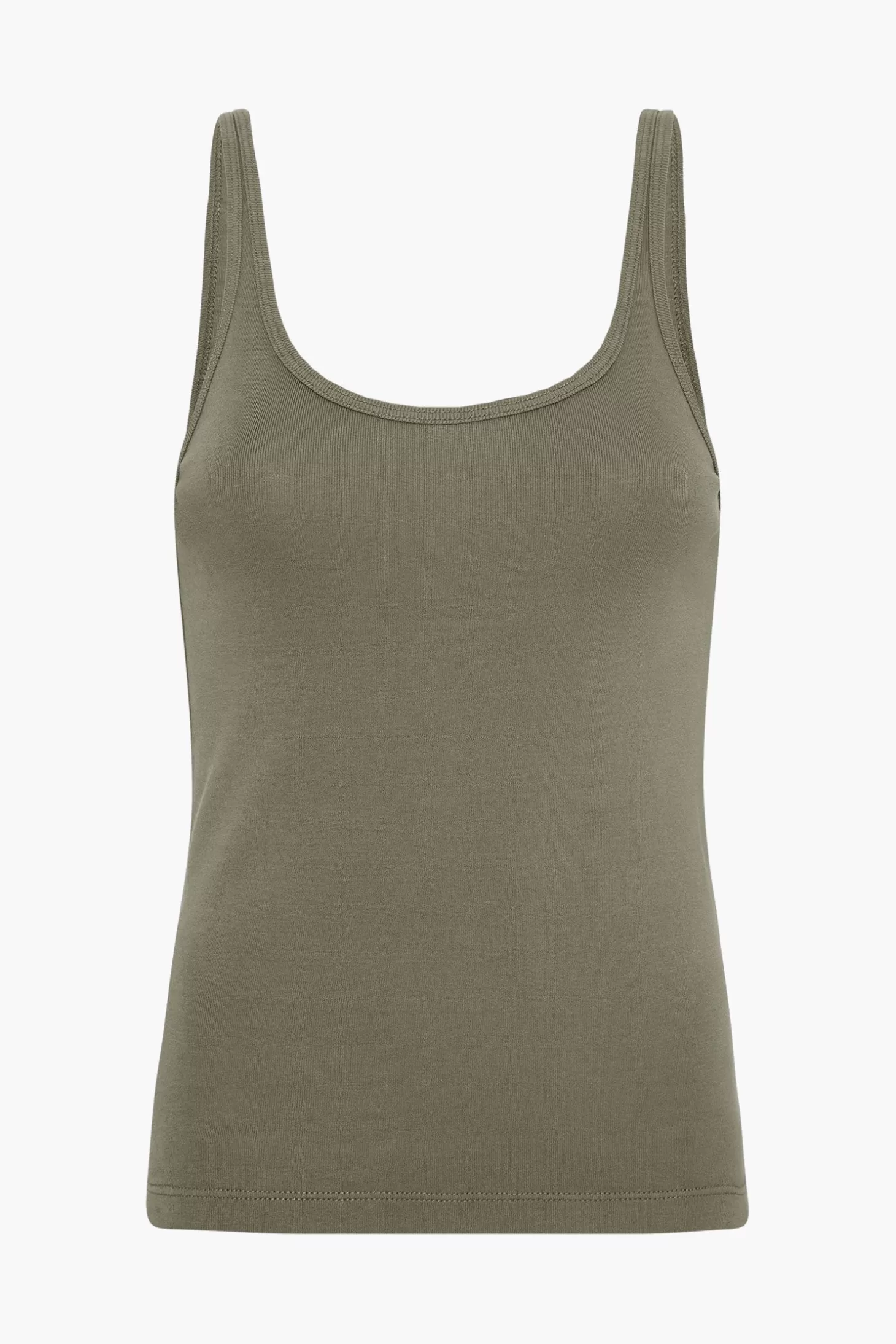 Tops<ST. AGNI ORGANIC COTTON SLIM SCOOP TANK