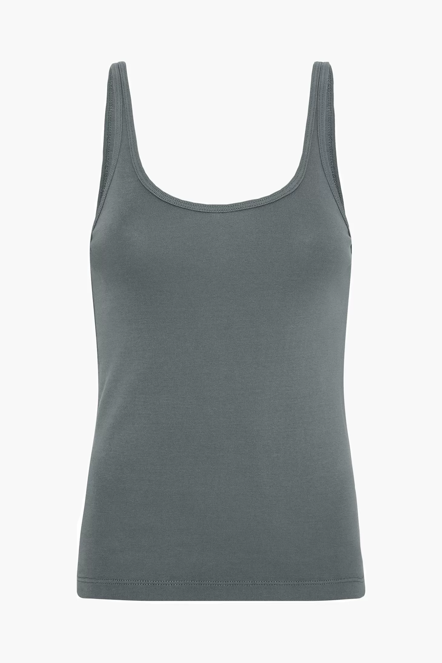 Tops<ST. AGNI ORGANIC COTTON SLIM SCOOP TANK