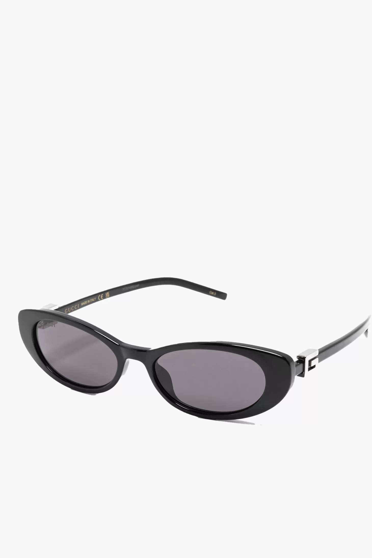 Sunglasses<GUCCI OVAL CAT EYE SUNGLASSES Black