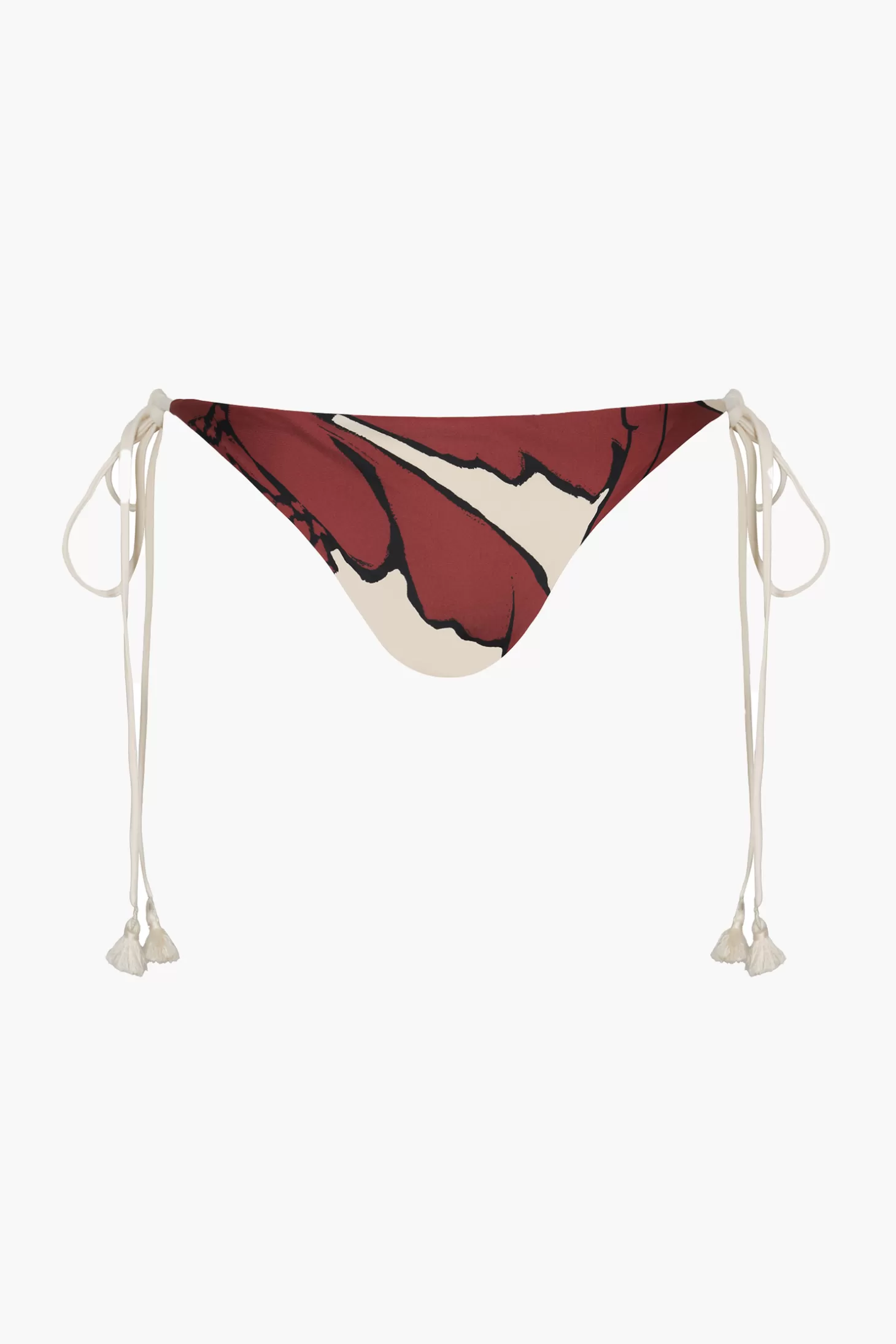 Matching Sets | Swimwear<JOHANNA ORTIZ PALMS ENTORCHE DEL MAR BIKINI BOTTOM Ecru/Red/Black