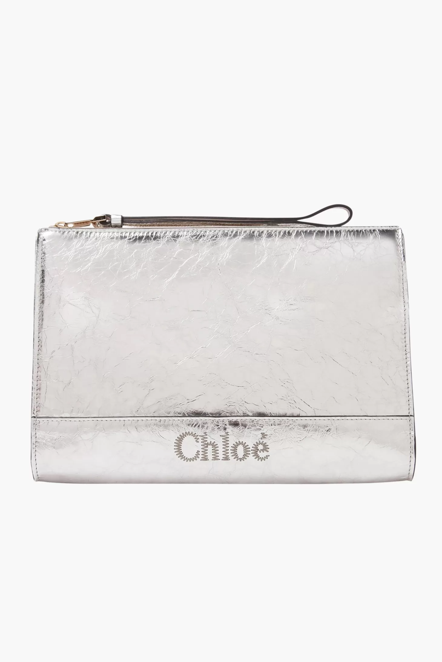 Clutches<CHLOÉ SENSE CLUTCH Silver