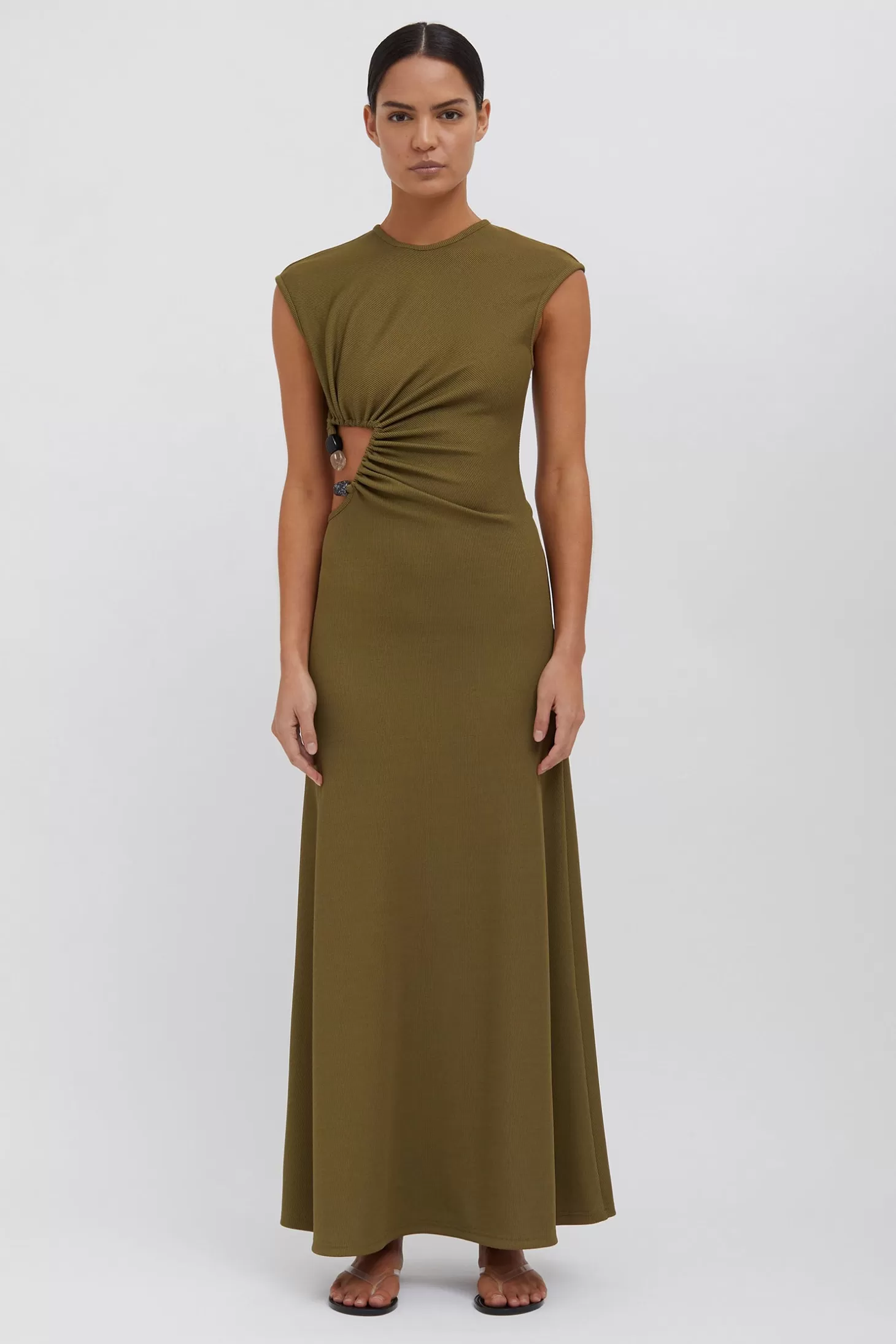 Dresses<CHRISTOPHER ESBER TRI CRYSTAL STONE TANK DRESS Olive