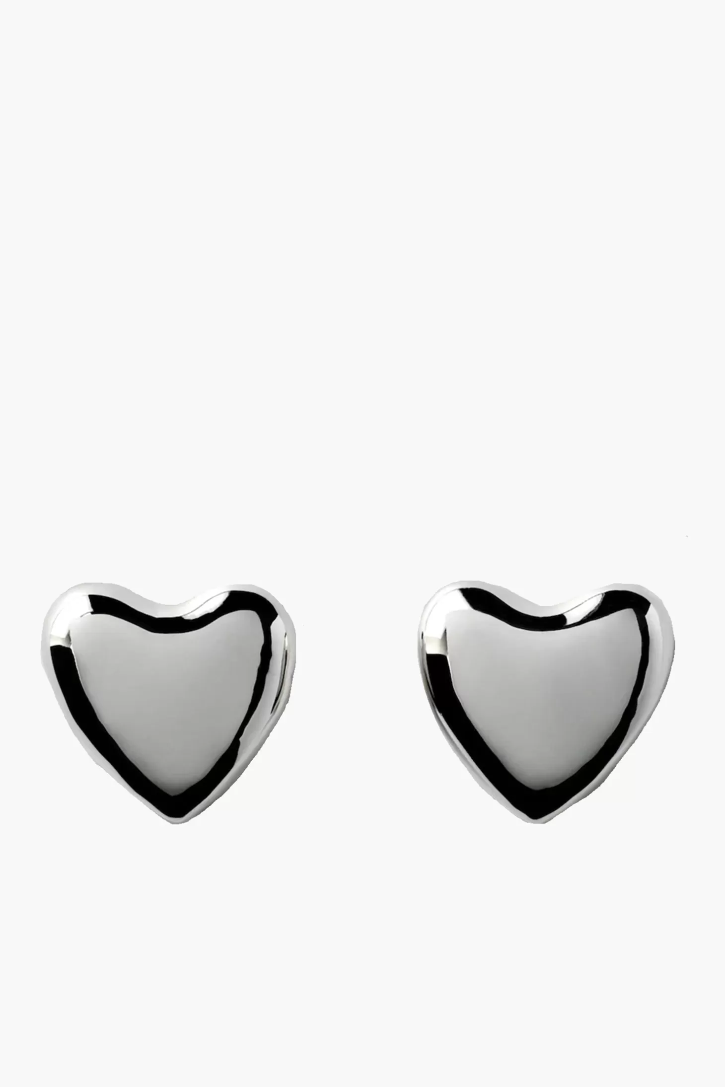 Jewellery<ANNIKA INEZ VOLUPTUOUS HEART EARRINGS - LARGE Silver